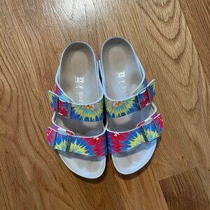 Birkenstock Sandals in Tie Dye Print